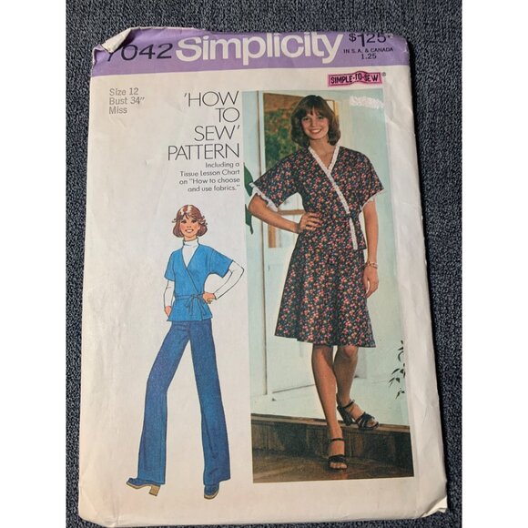 Simplicity Misses Shirt Skirt Sewing Pattern sz 12 7042 - uncut - Picture 9 of 10